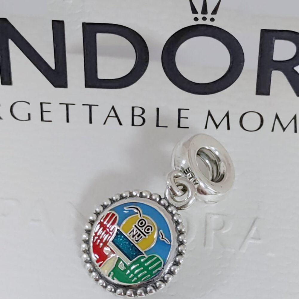 Pandora New Jersey Exclusive Dangle Charm S925 Sterling Silver Bracelet Pendant